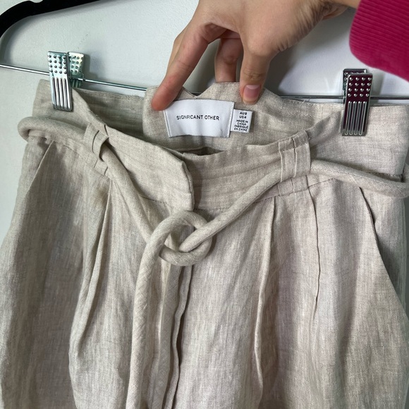 Anthropologie Significant Other Zahara linen pants Size 4 - Picture 4 of 9